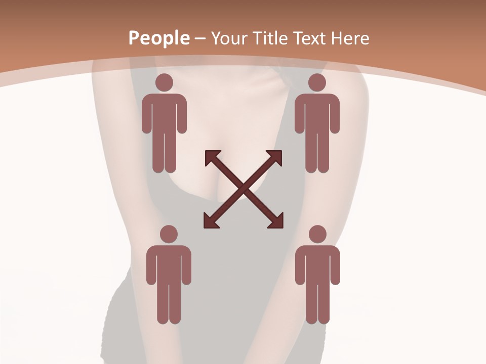 Makeup Attractive Brunette PowerPoint Template