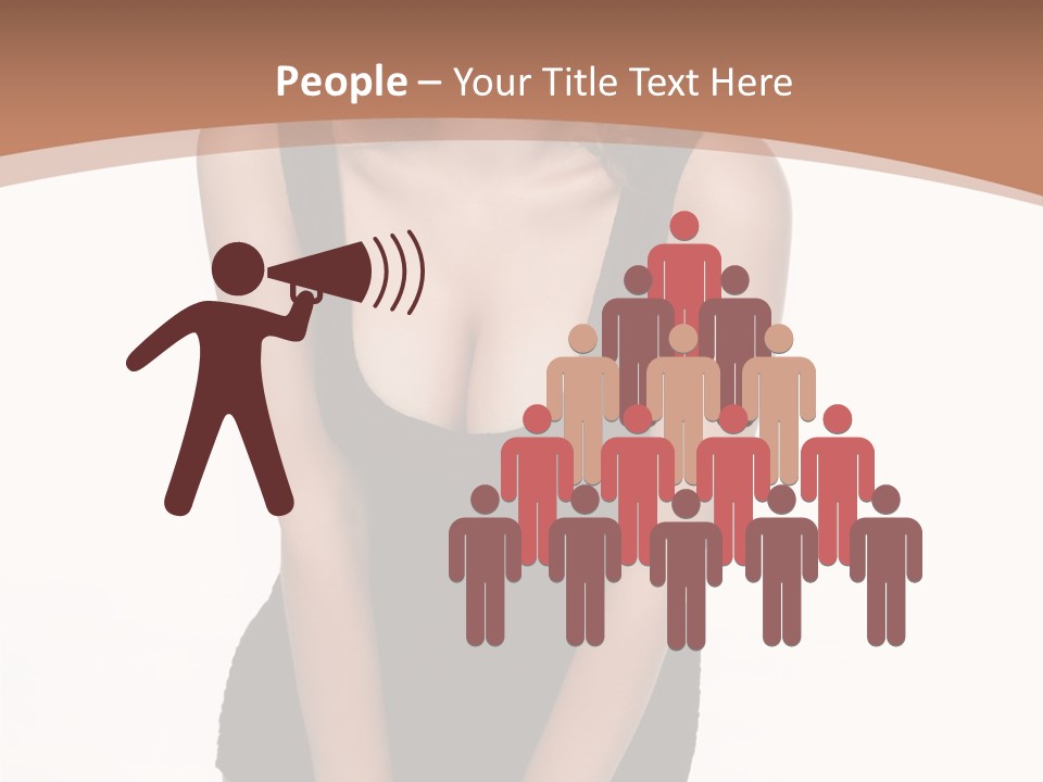 Makeup Attractive Brunette PowerPoint Template