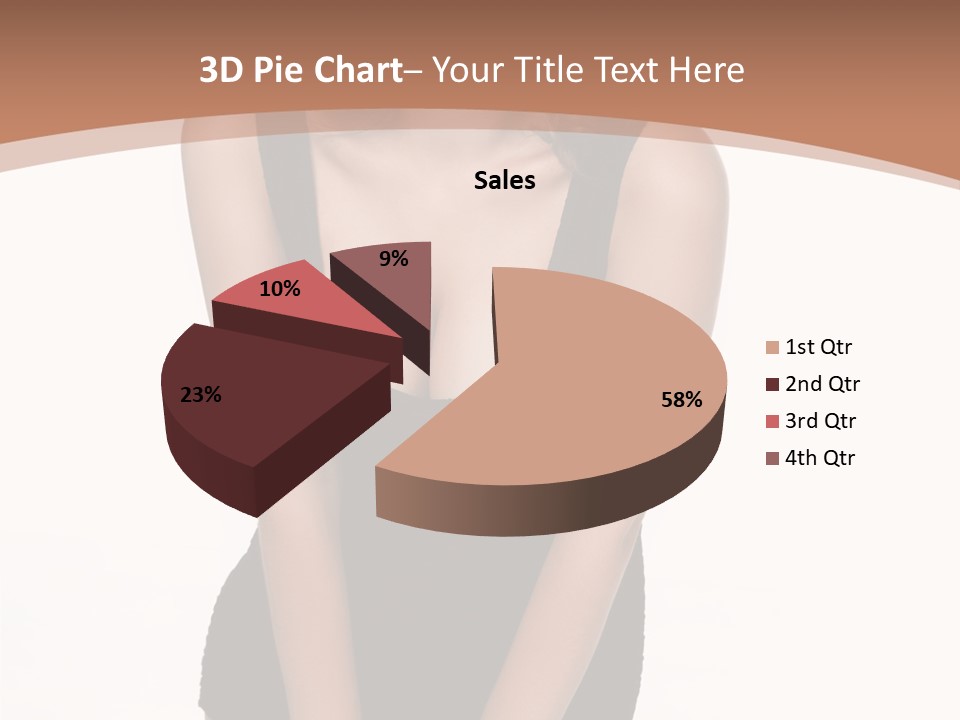 Makeup Attractive Brunette PowerPoint Template