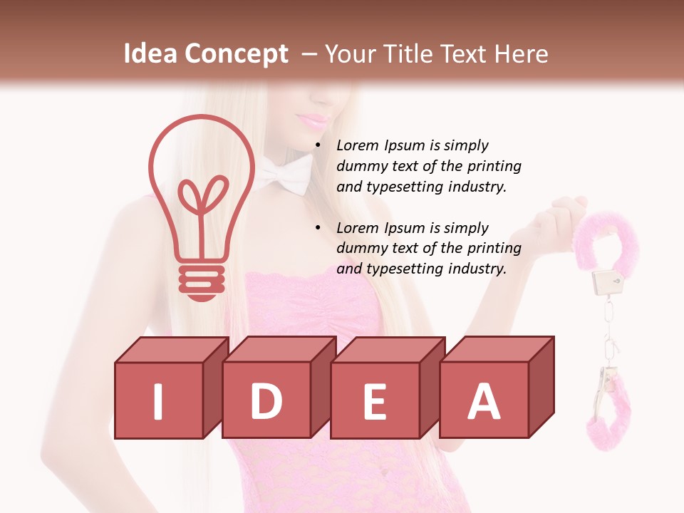 Cuffs Bowtie Natural PowerPoint Template