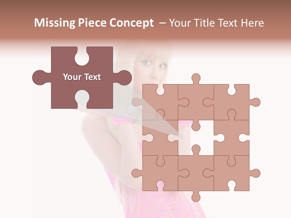 Girl Attractive Makeup PowerPoint Template