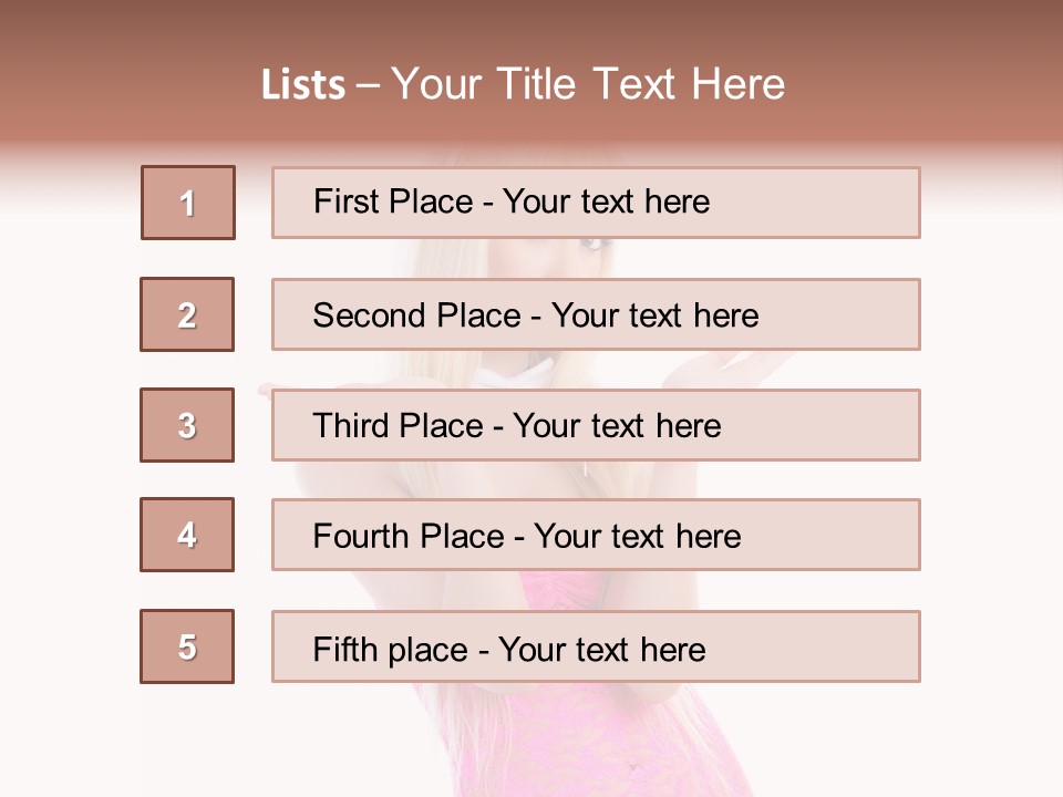 Girl Attractive Makeup PowerPoint Template