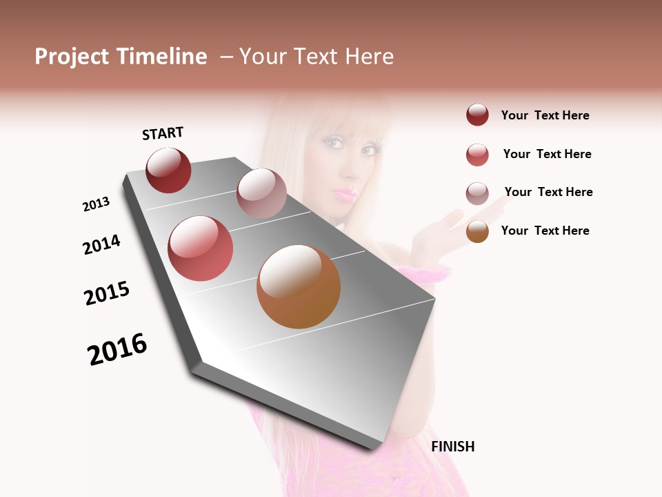 Girl Attractive Makeup PowerPoint Template
