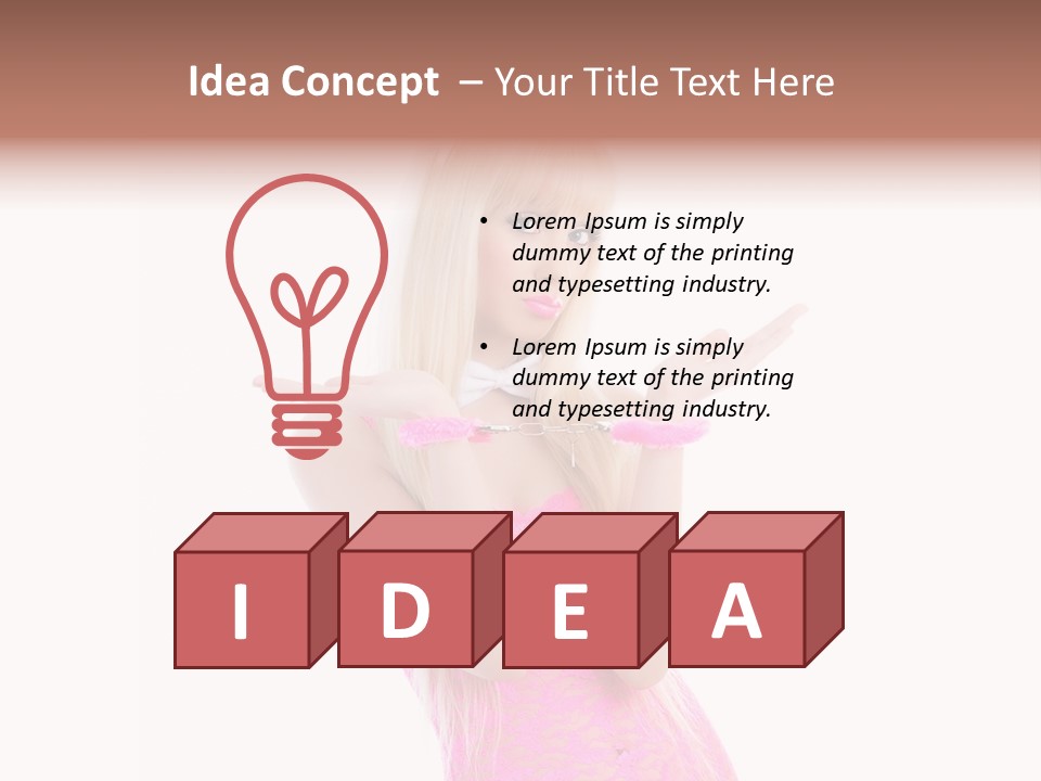 Girl Attractive Makeup PowerPoint Template