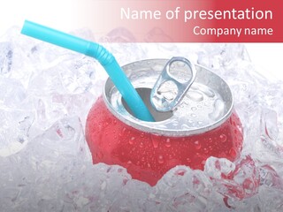 Beverage Droplets Close Up PowerPoint Template