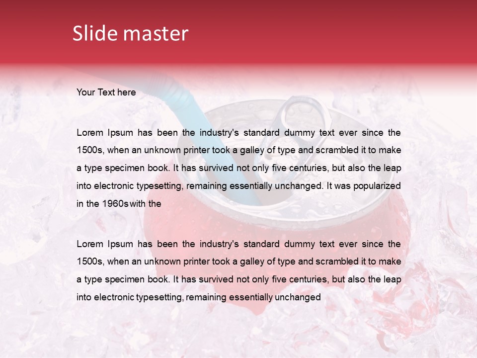 Beverage Droplets Close Up PowerPoint Template