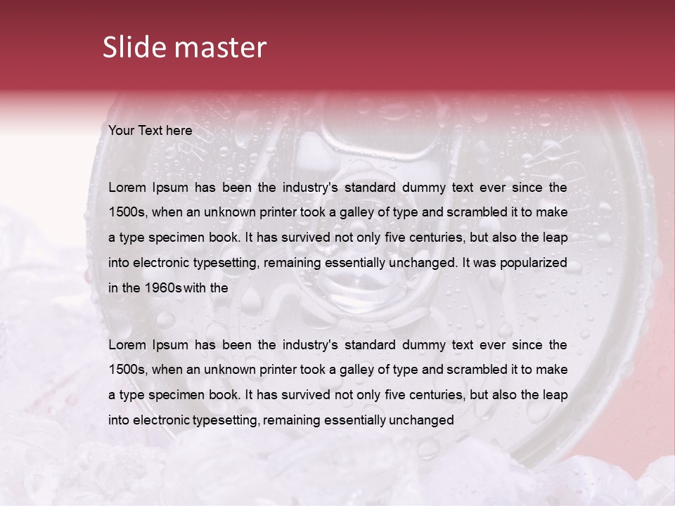 Can White Droplets PowerPoint Template