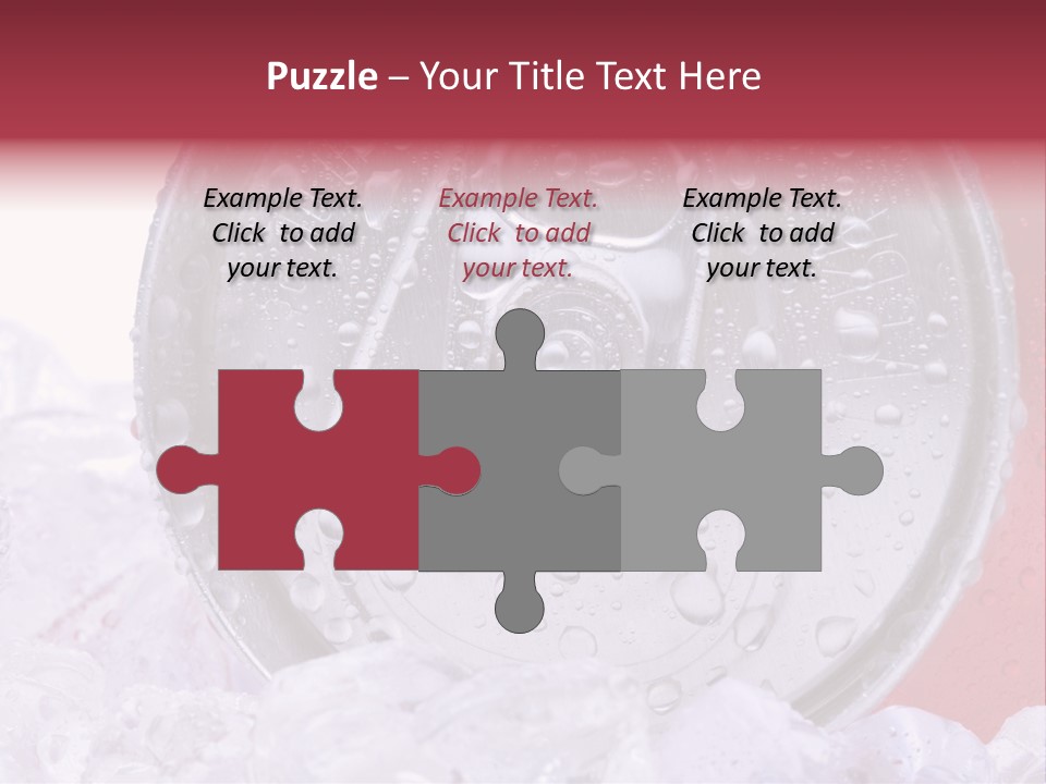 Can White Droplets PowerPoint Template