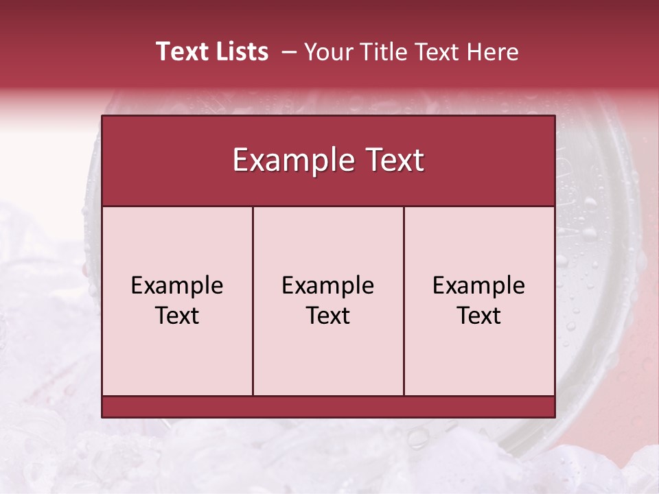 Can White Droplets PowerPoint Template