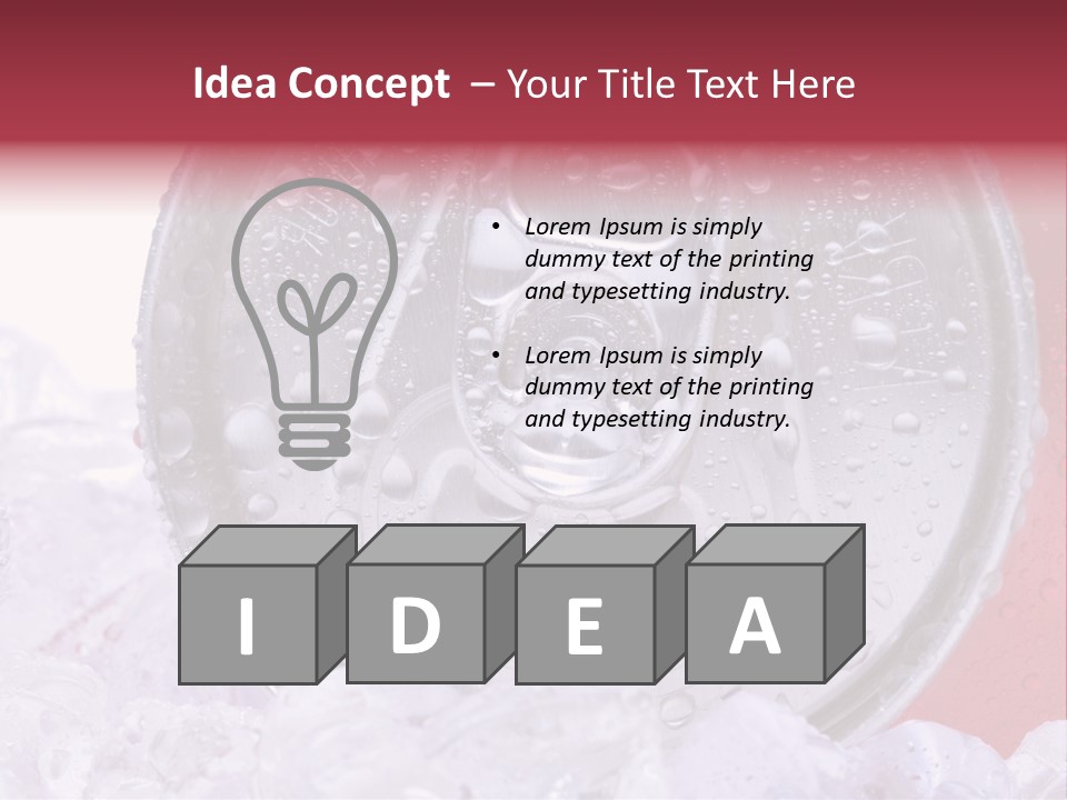 Can White Droplets PowerPoint Template