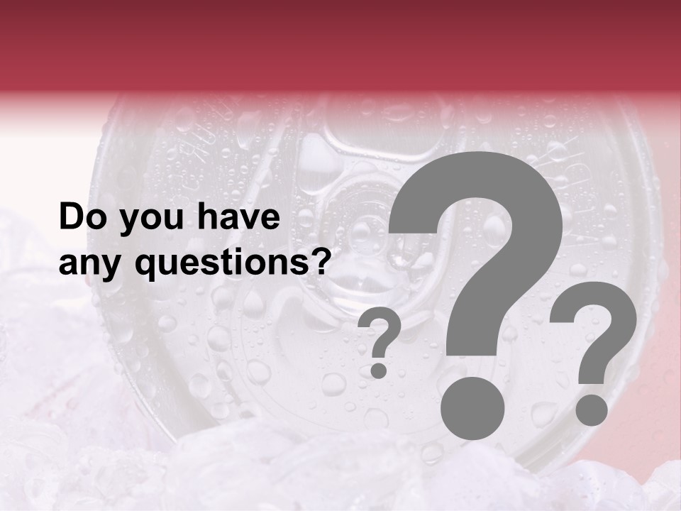 Can White Droplets PowerPoint Template