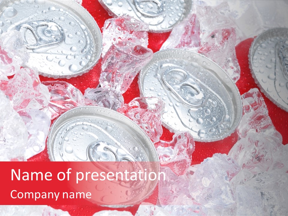 Ice Cola Wet PowerPoint Template