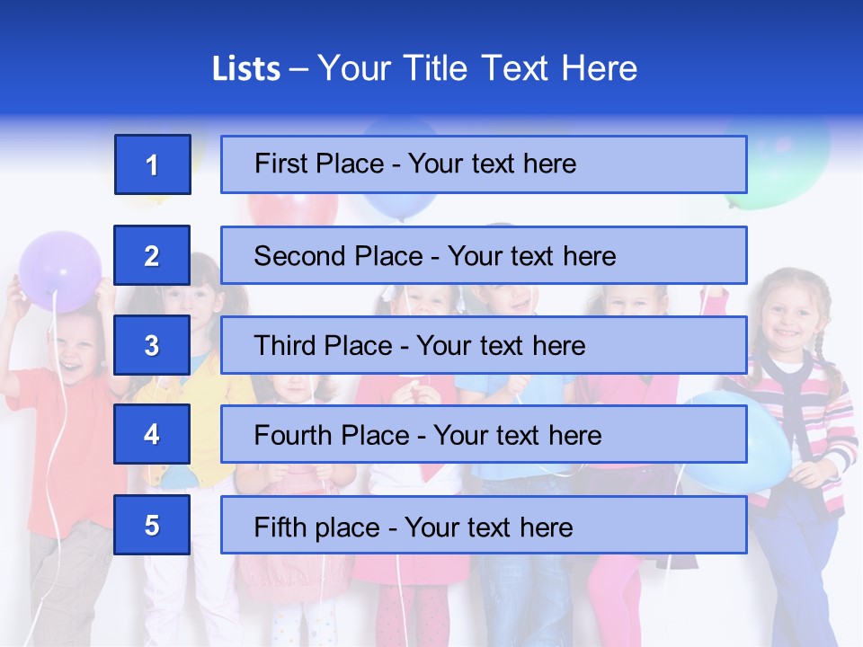 Years Seven Caucasian PowerPoint Template