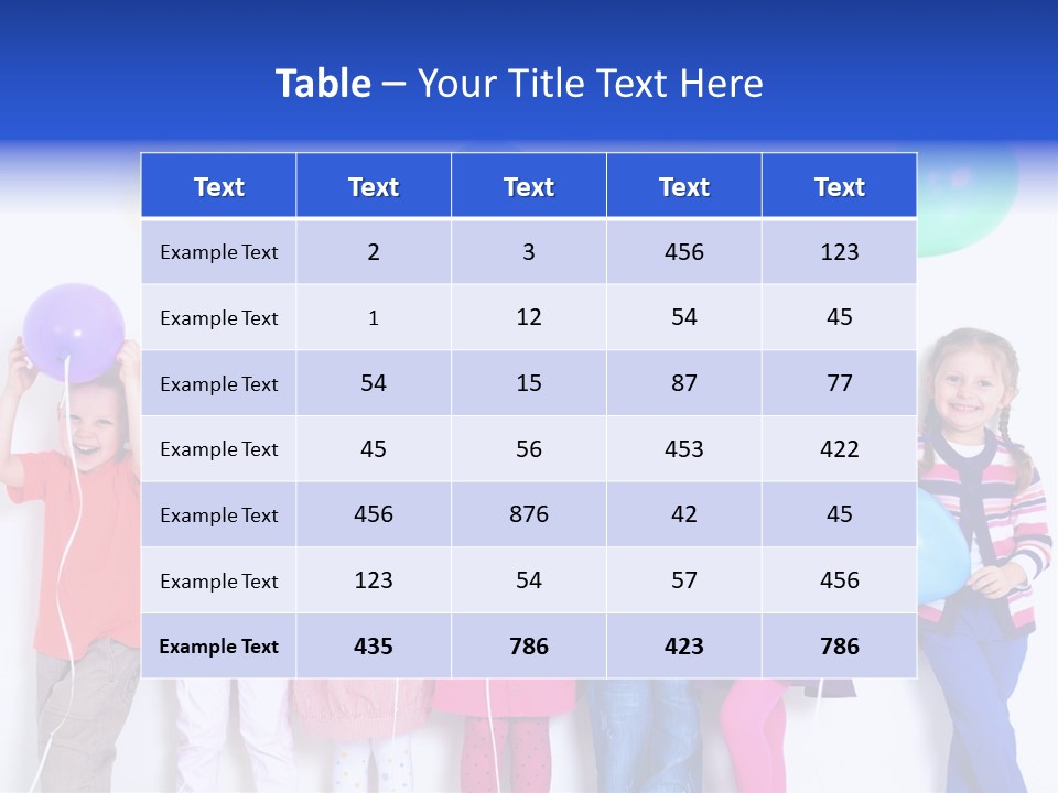 Years Seven Caucasian PowerPoint Template