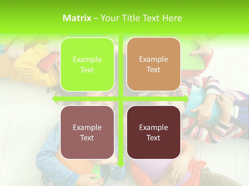 Cute Children Girls PowerPoint Template