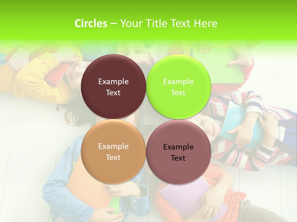 Cute Children Girls PowerPoint Template