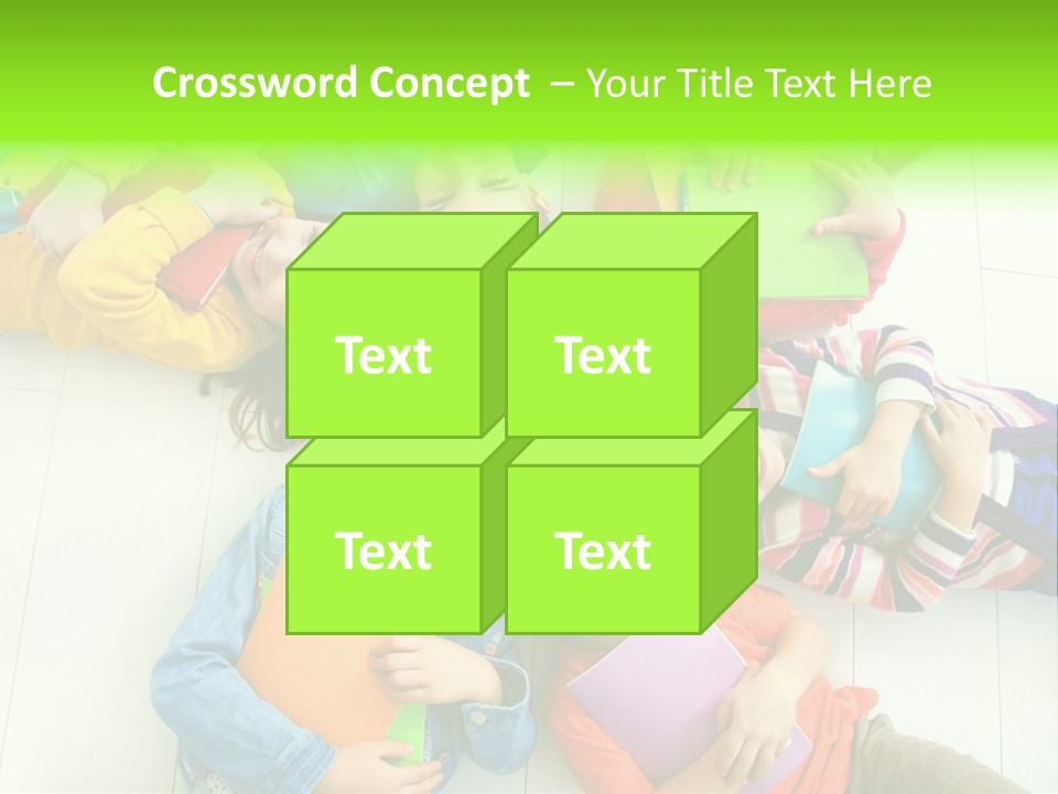 Cute Children Girls PowerPoint Template