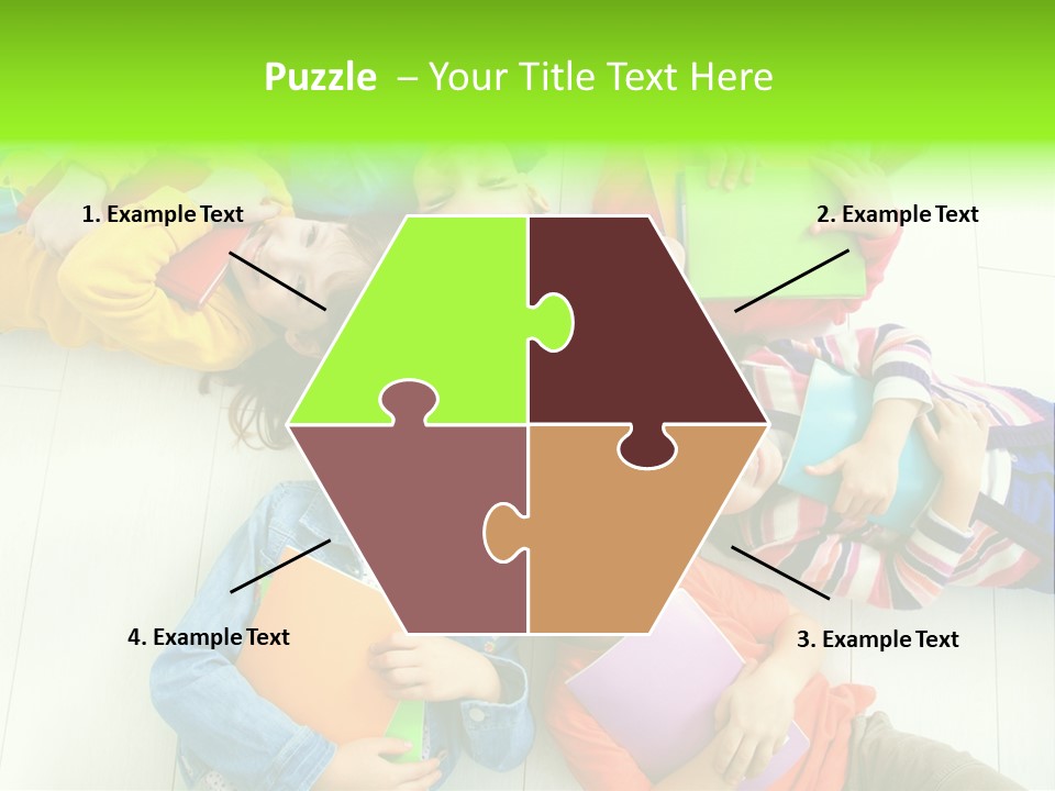 Cute Children Girls PowerPoint Template