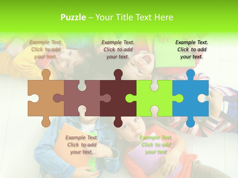 Cute Children Girls PowerPoint Template