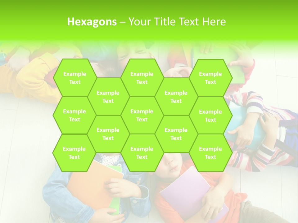 Cute Children Girls PowerPoint Template