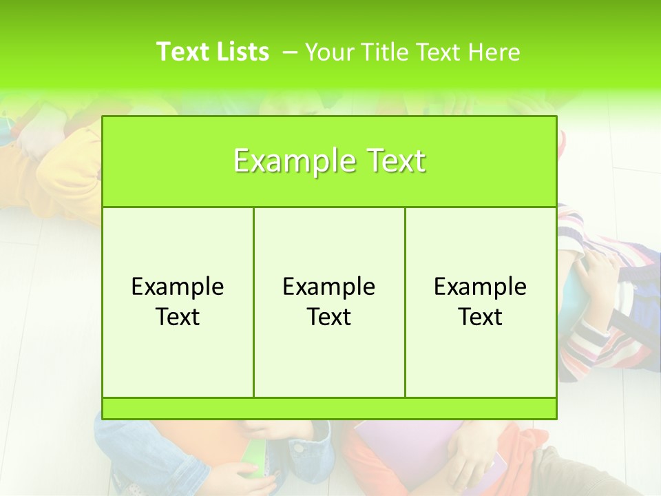 Cute Children Girls PowerPoint Template