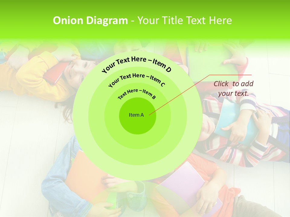 Cute Children Girls PowerPoint Template