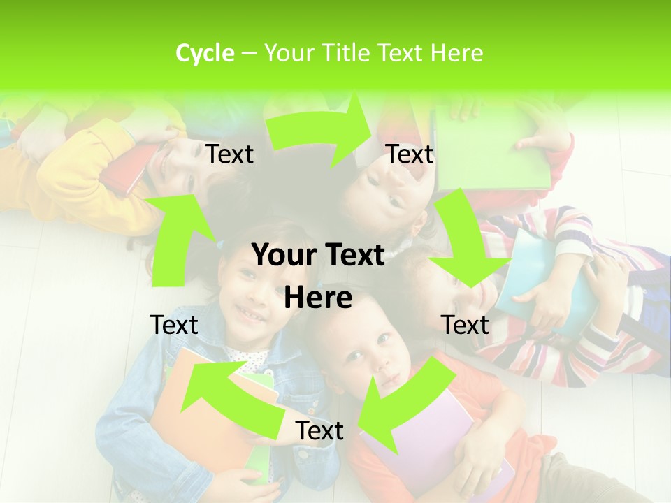 Cute Children Girls PowerPoint Template