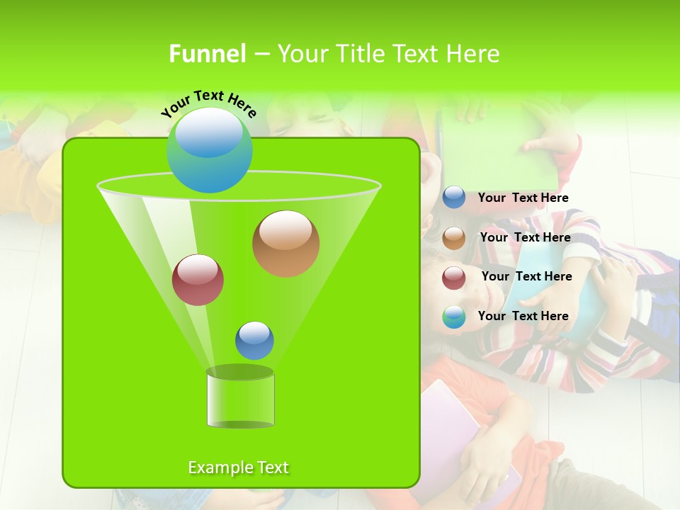 Cute Children Girls PowerPoint Template