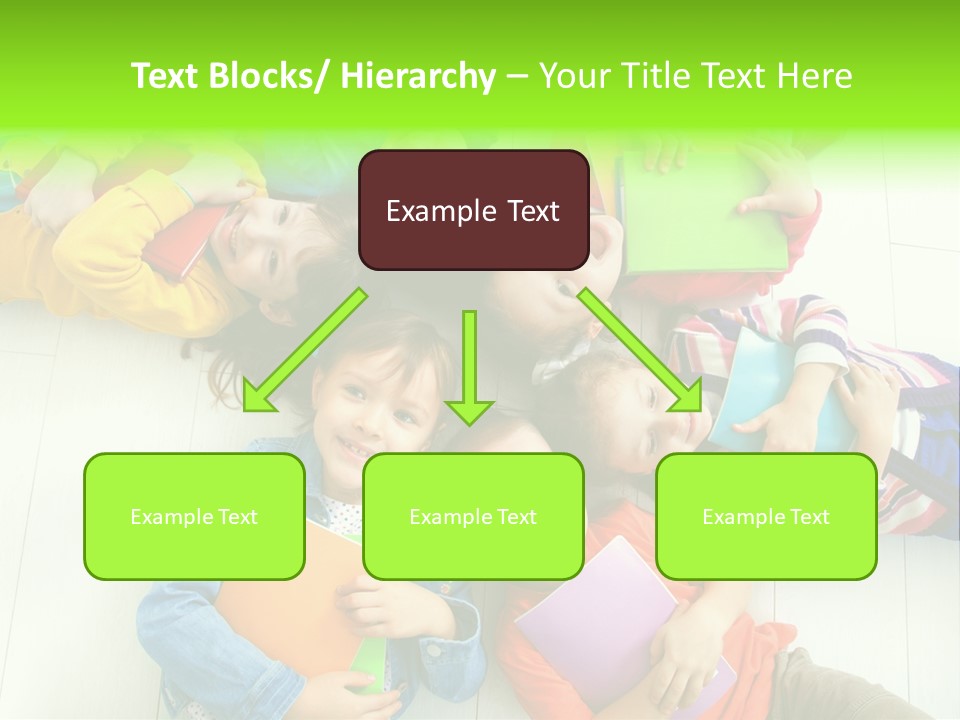 Cute Children Girls PowerPoint Template