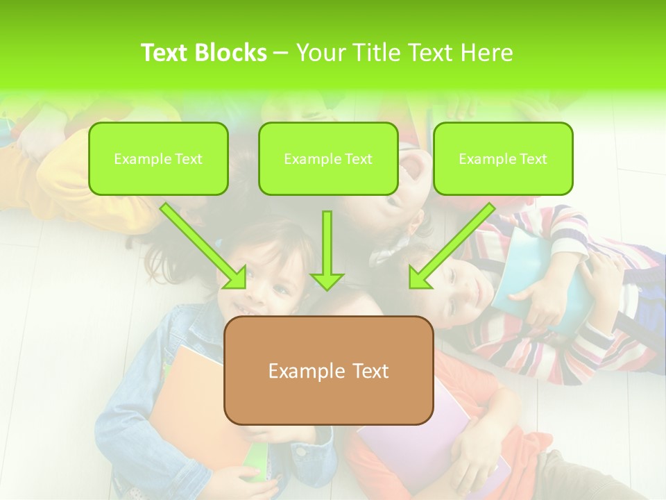 Cute Children Girls PowerPoint Template