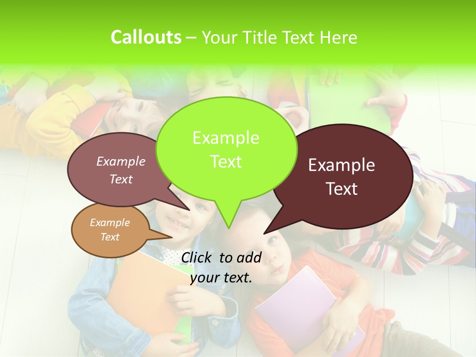 Cute Children Girls PowerPoint Template