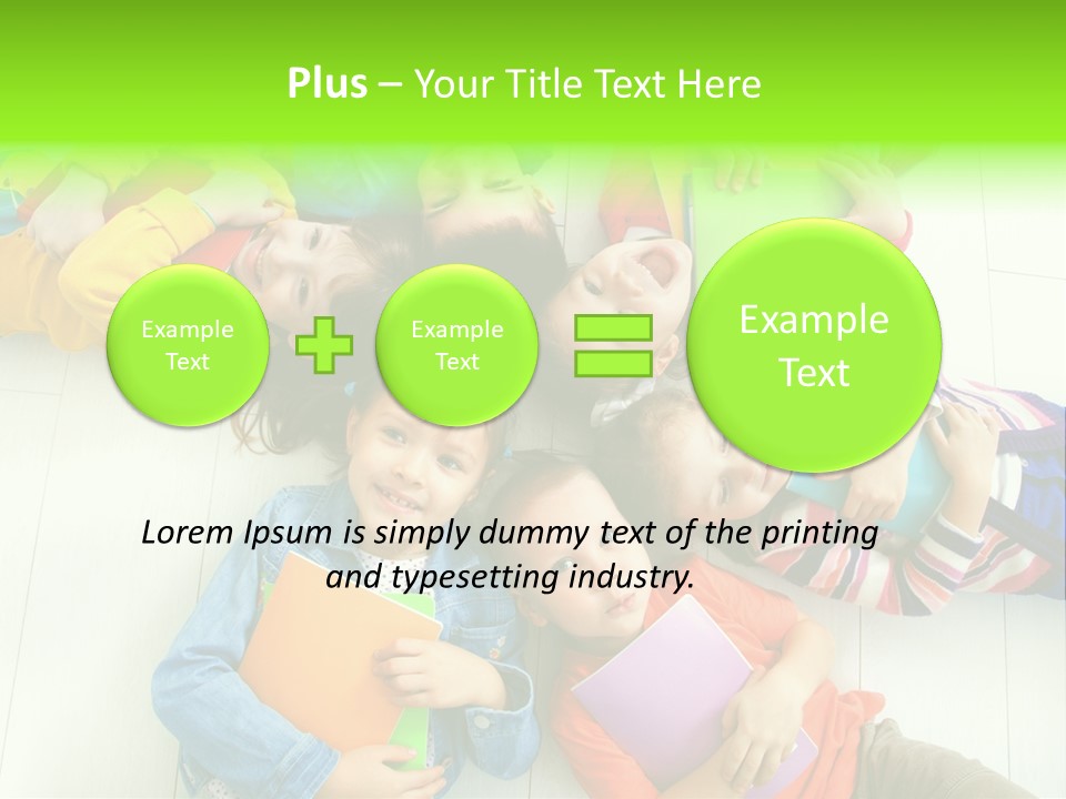 Cute Children Girls PowerPoint Template