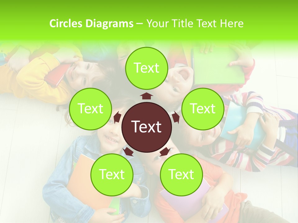 Cute Children Girls PowerPoint Template