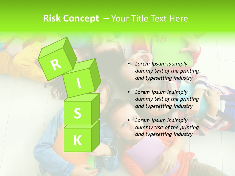 Cute Children Girls PowerPoint Template