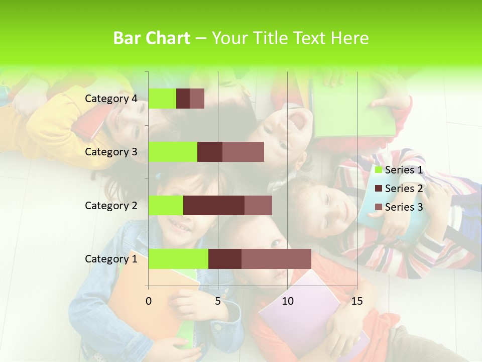 Cute Children Girls PowerPoint Template