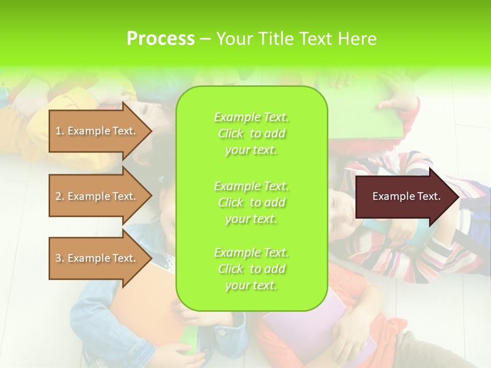 Cute Children Girls PowerPoint Template