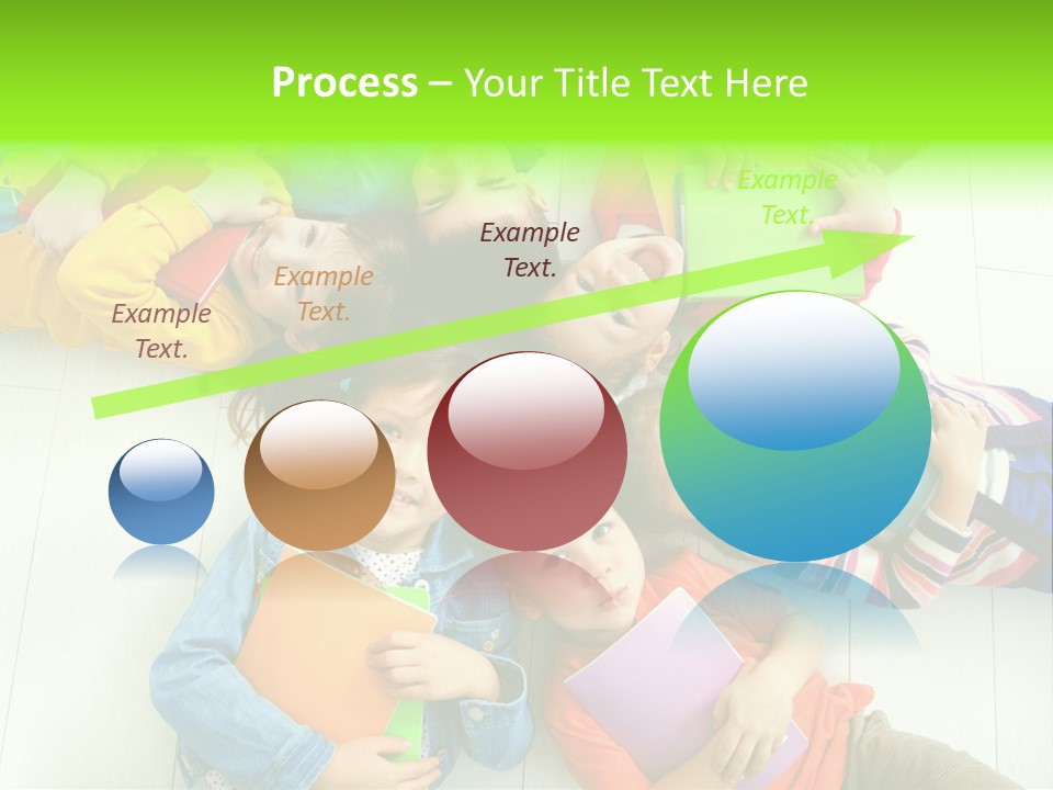 Cute Children Girls PowerPoint Template