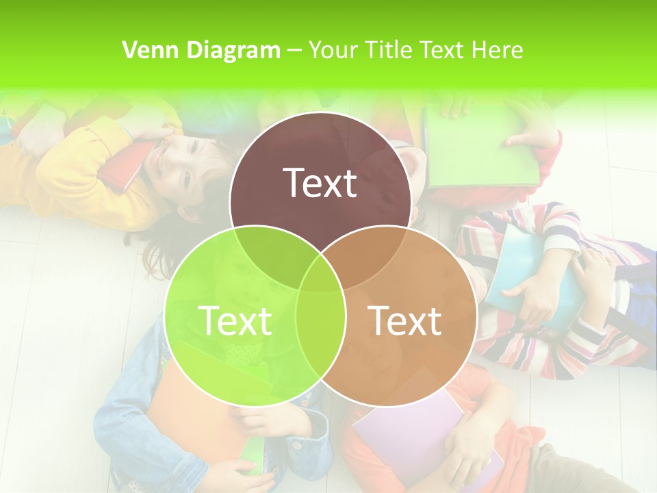 Cute Children Girls PowerPoint Template