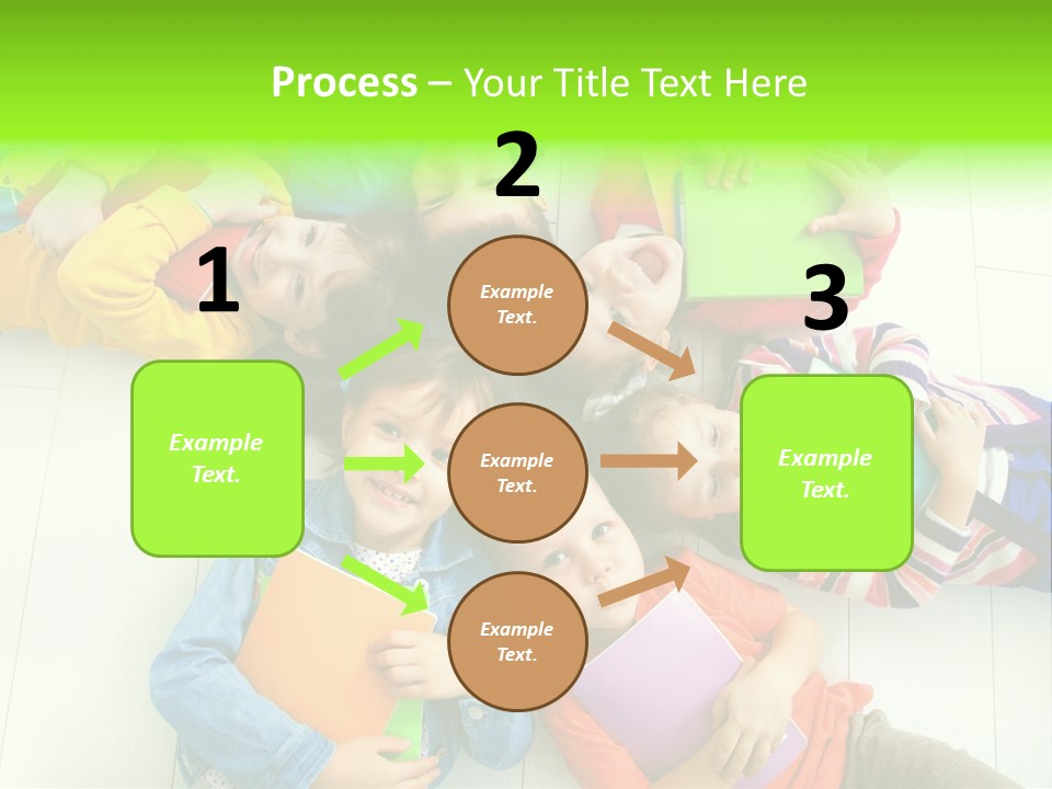 Cute Children Girls PowerPoint Template