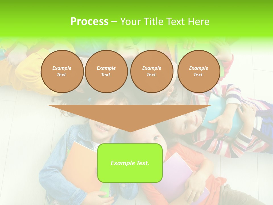 Cute Children Girls PowerPoint Template