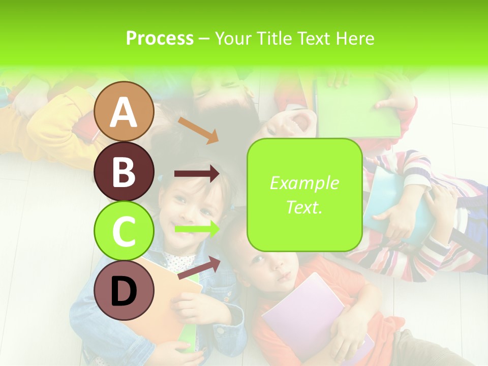 Cute Children Girls PowerPoint Template