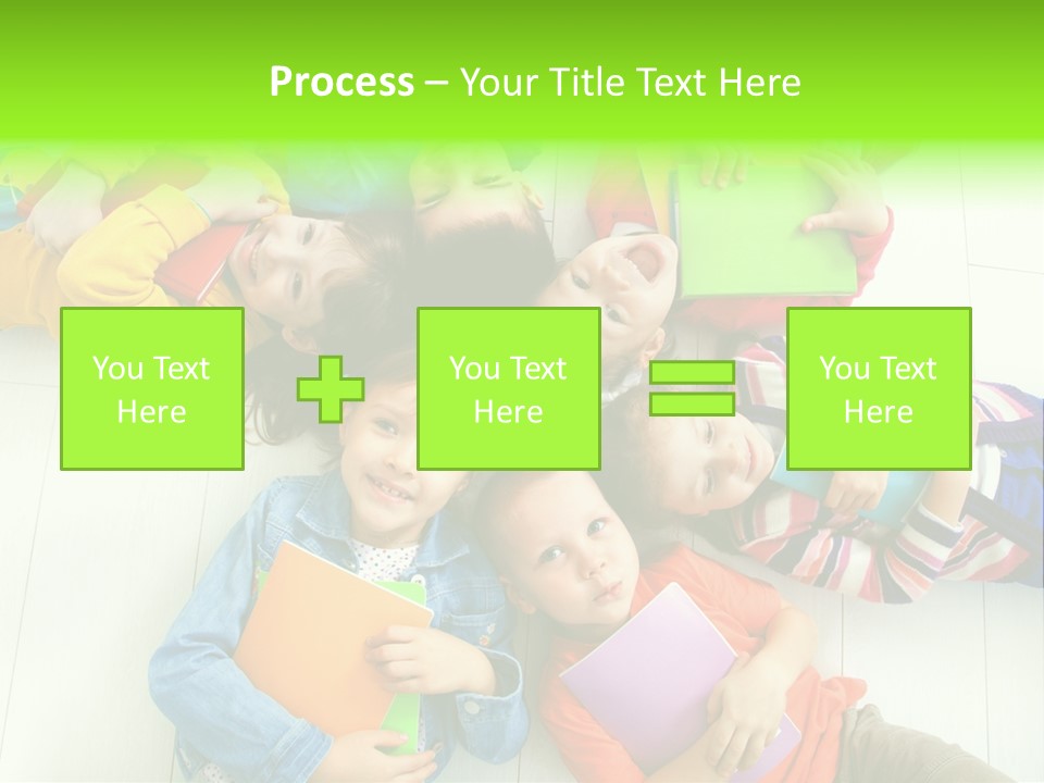 Cute Children Girls PowerPoint Template