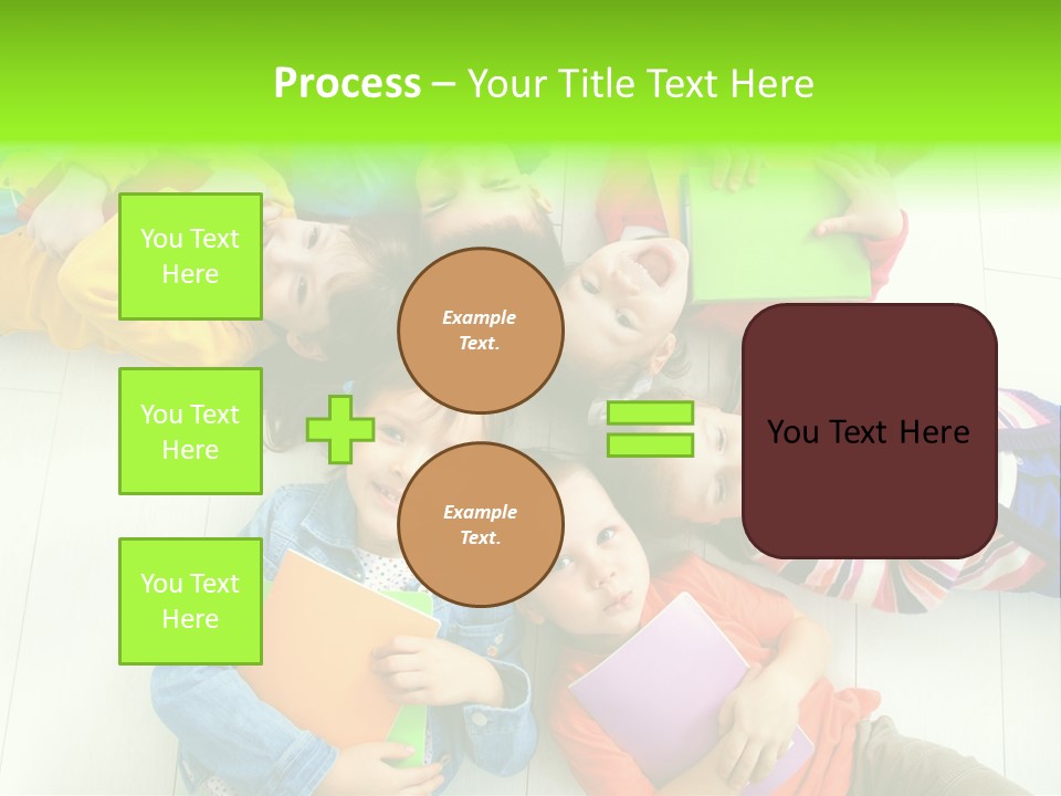 Cute Children Girls PowerPoint Template