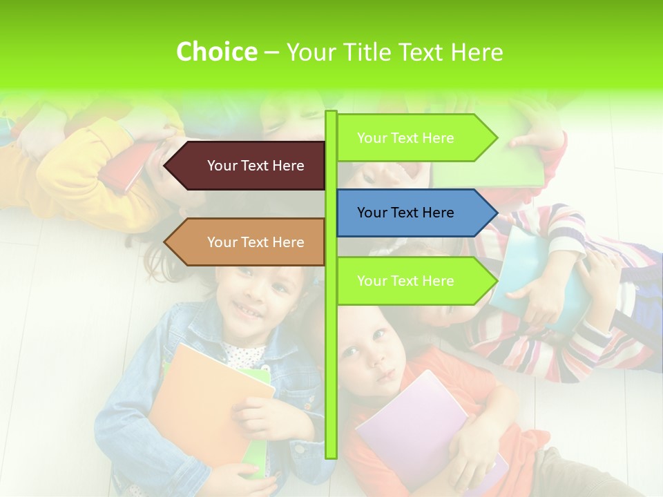 Cute Children Girls PowerPoint Template