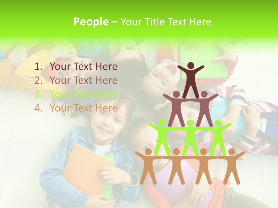 Cute Children Girls PowerPoint Template