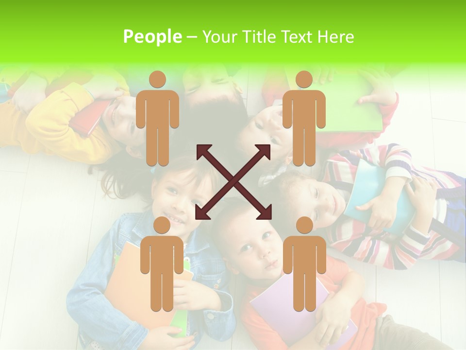 Cute Children Girls PowerPoint Template