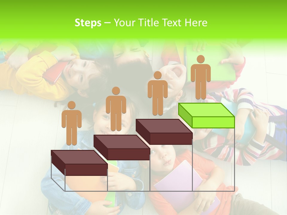 Cute Children Girls PowerPoint Template