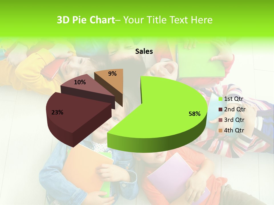 Cute Children Girls PowerPoint Template