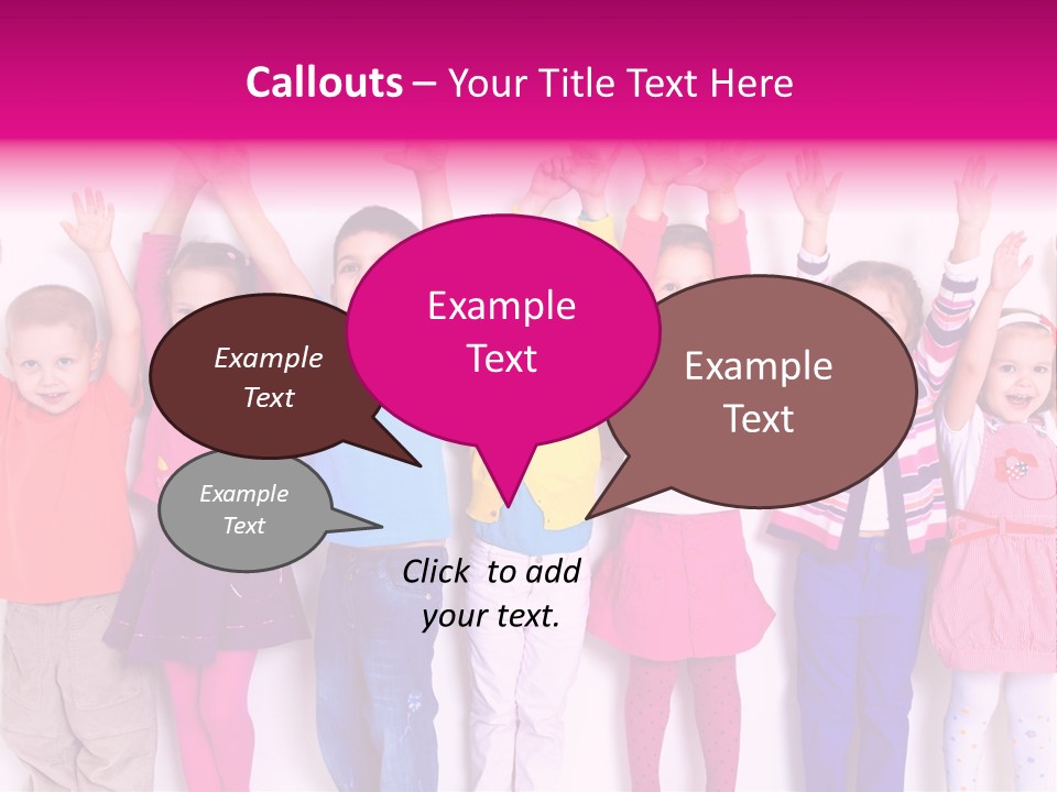 Happiness Excitement Colored PowerPoint Template