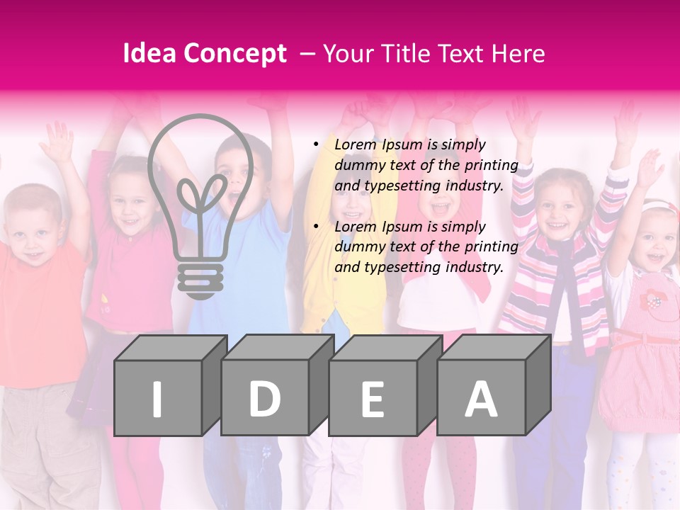 Happiness Excitement Colored PowerPoint Template